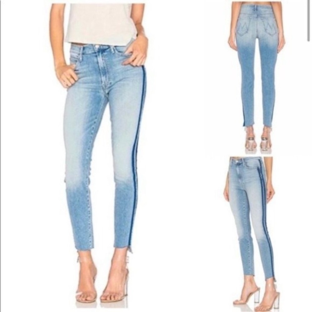 Mother | Stunner Zip Ankle Step Fray in Light Kitty Racer Jeans 24